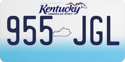 KY license plate 955JGL