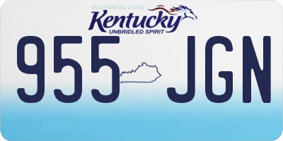 KY license plate 955JGN