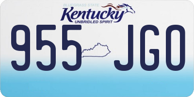 KY license plate 955JGO