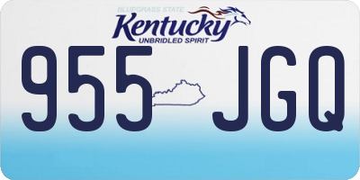 KY license plate 955JGQ