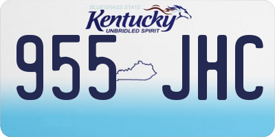 KY license plate 955JHC