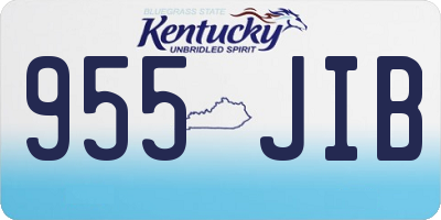KY license plate 955JIB
