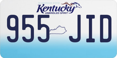 KY license plate 955JID