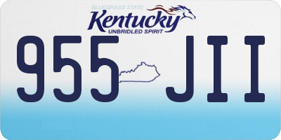 KY license plate 955JII