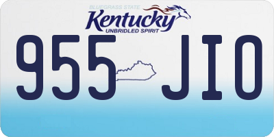 KY license plate 955JIO