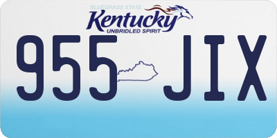 KY license plate 955JIX