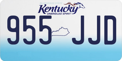 KY license plate 955JJD
