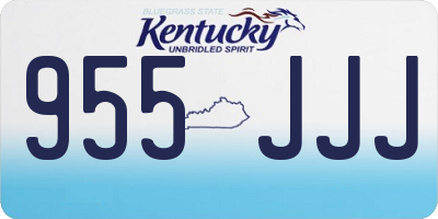 KY license plate 955JJJ