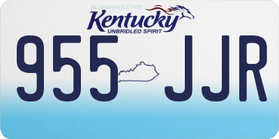 KY license plate 955JJR
