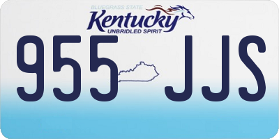 KY license plate 955JJS