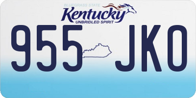 KY license plate 955JKO