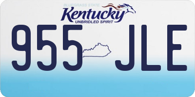 KY license plate 955JLE