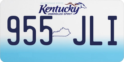 KY license plate 955JLI