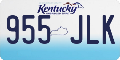 KY license plate 955JLK