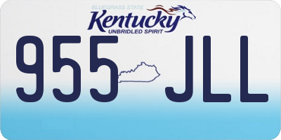 KY license plate 955JLL