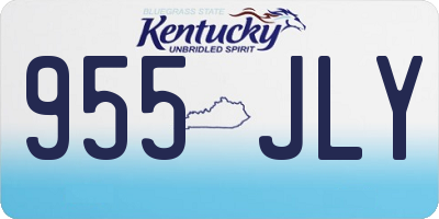 KY license plate 955JLY