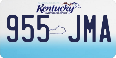 KY license plate 955JMA