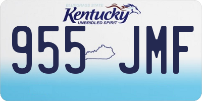 KY license plate 955JMF