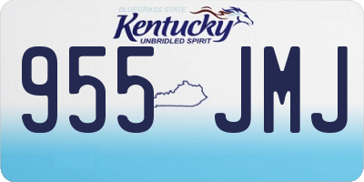 KY license plate 955JMJ