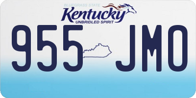 KY license plate 955JMO