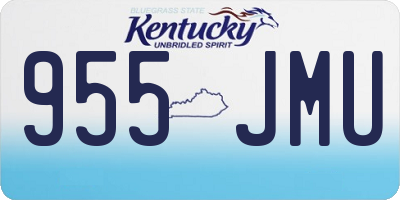 KY license plate 955JMU