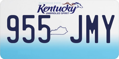 KY license plate 955JMY