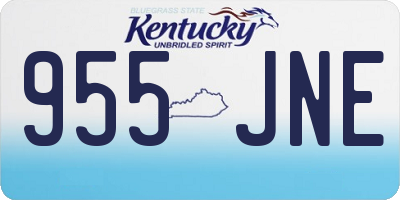 KY license plate 955JNE