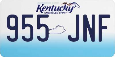 KY license plate 955JNF