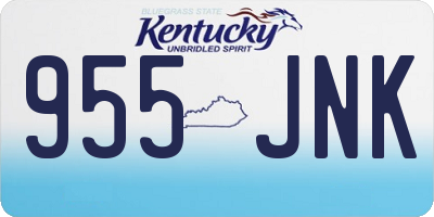 KY license plate 955JNK