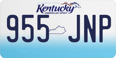 KY license plate 955JNP