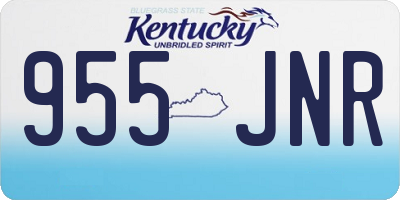 KY license plate 955JNR