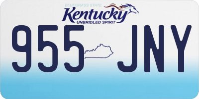 KY license plate 955JNY