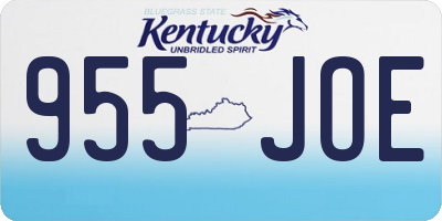 KY license plate 955JOE