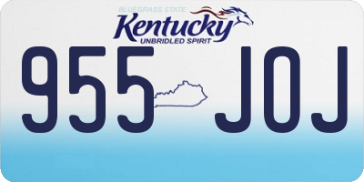 KY license plate 955JOJ