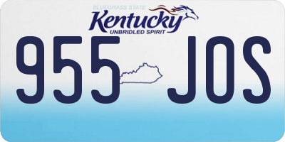 KY license plate 955JOS