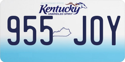 KY license plate 955JOY