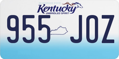 KY license plate 955JOZ