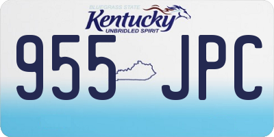 KY license plate 955JPC