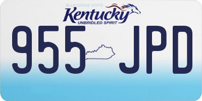 KY license plate 955JPD
