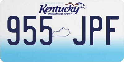 KY license plate 955JPF
