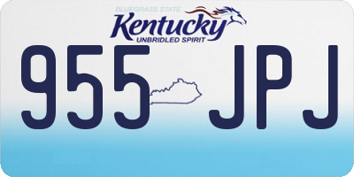 KY license plate 955JPJ