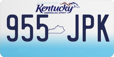 KY license plate 955JPK