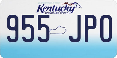 KY license plate 955JPO