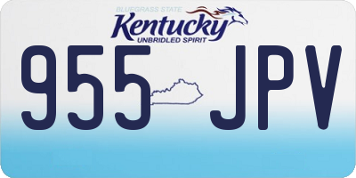 KY license plate 955JPV