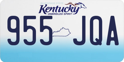 KY license plate 955JQA
