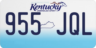 KY license plate 955JQL
