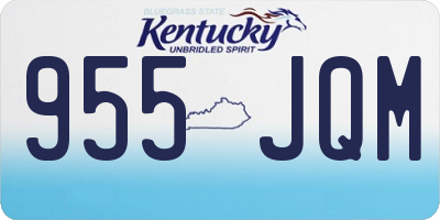 KY license plate 955JQM