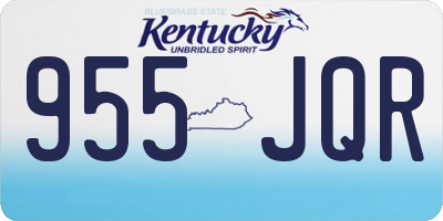 KY license plate 955JQR