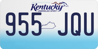 KY license plate 955JQU