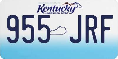 KY license plate 955JRF